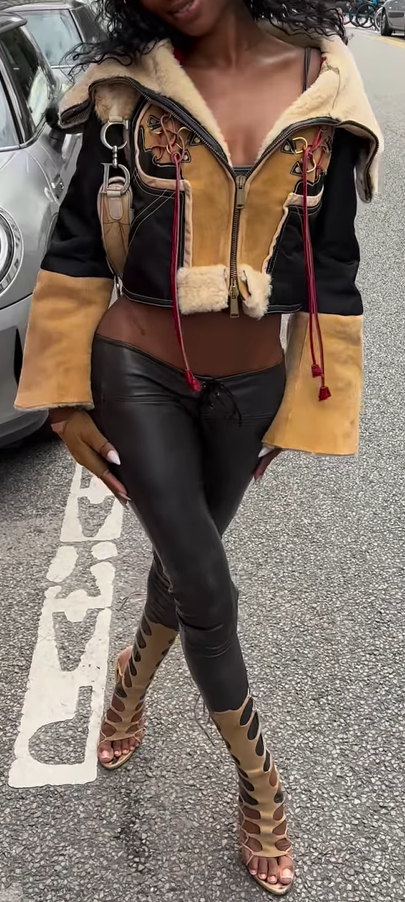 Veste en daim cropped Dsquared2 - F/W 2004