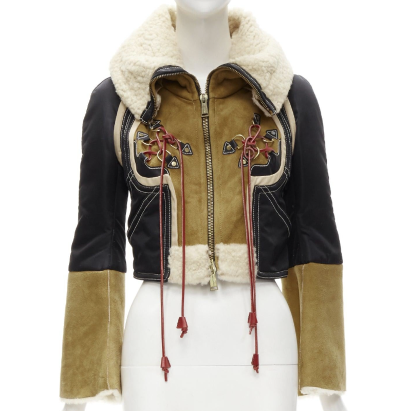 Veste en daim cropped Dsquared2 - F/W 2004