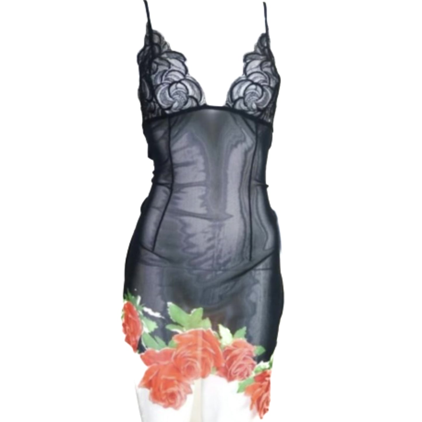 La Perla asymmetrical mesh dress