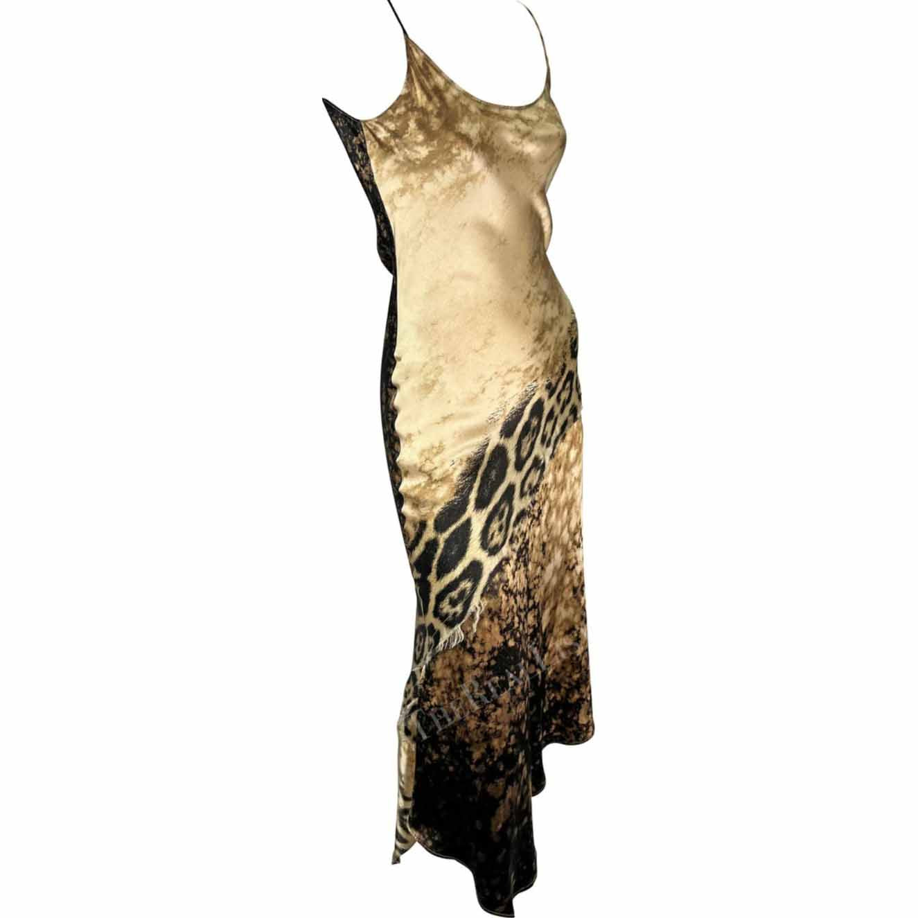 Robe en soie léopard delavée F/W 2001- M