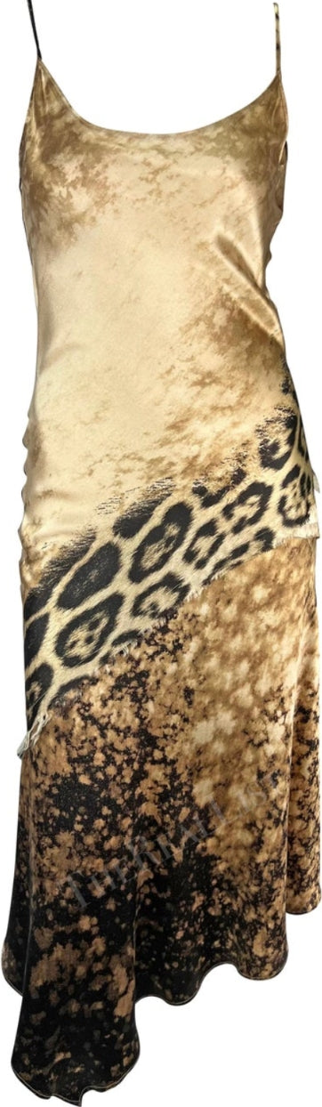 Robe en soie léopard delavée F/W 2001- M