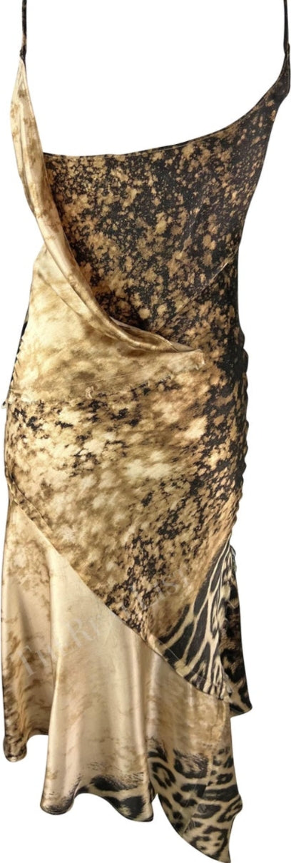 Robe en soie léopard delavée F/W 2001- M