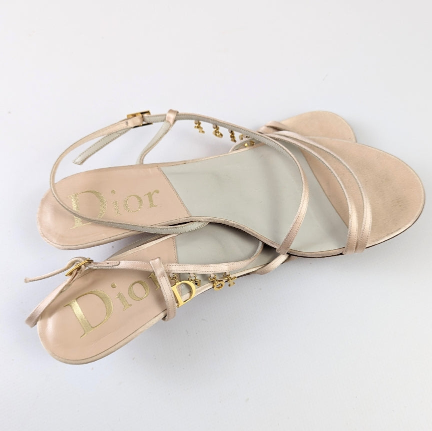 Dior satin low heel sandals - EU37|UK4|US6