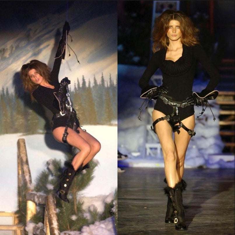 Black Dsquared2 boots lined with real fur - EU39|UK6|US8