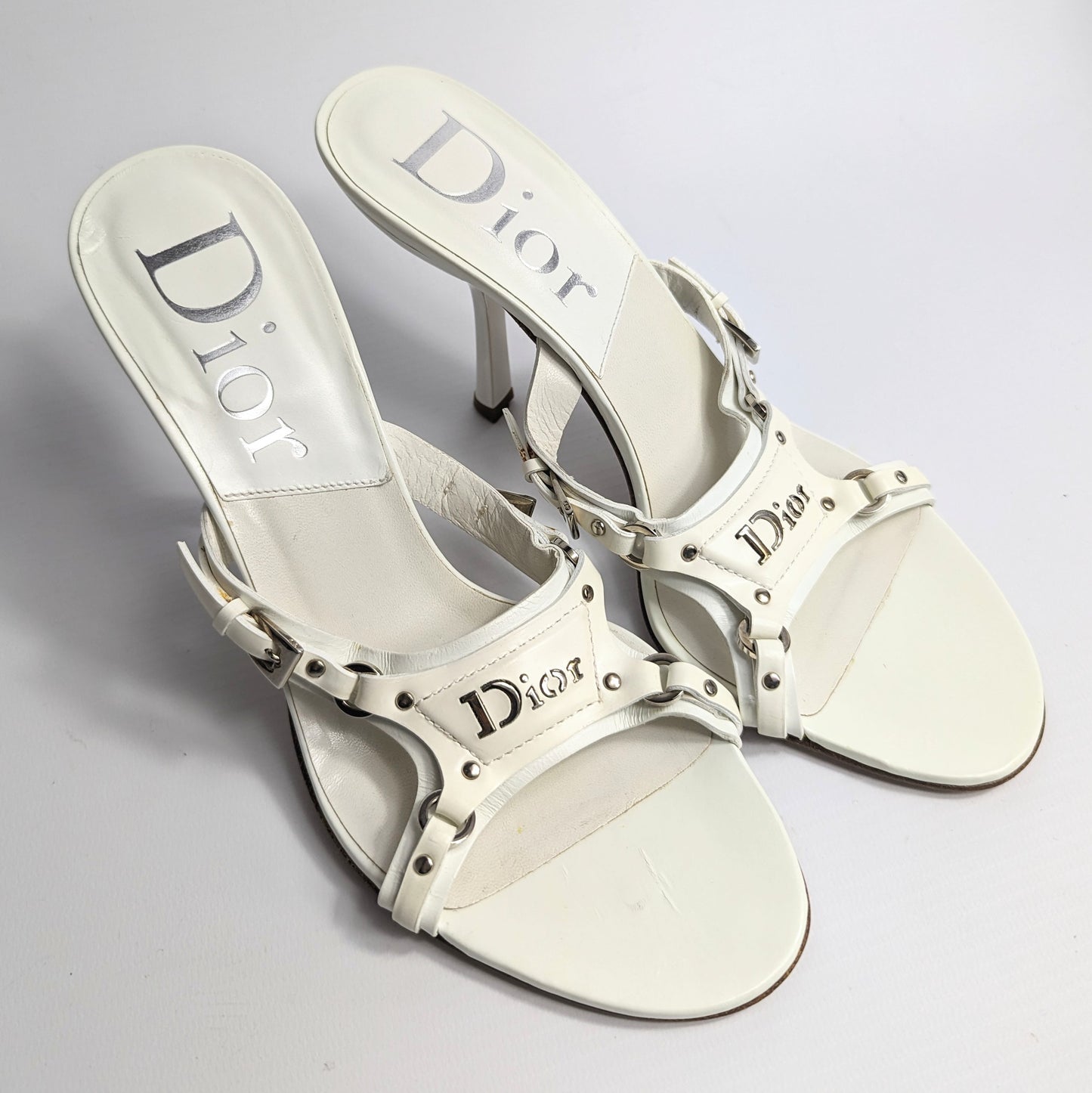 Mules Dior blanche bondage - FR36.5| UK3.5|US6,5