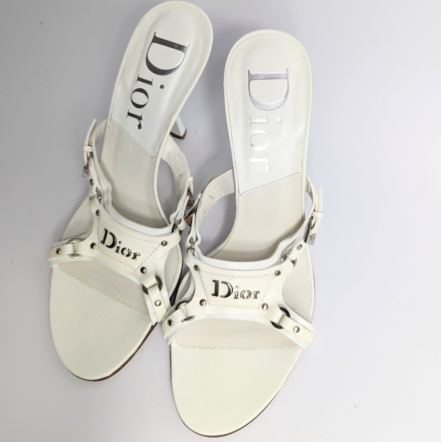 Mules Dior blanche bondage - FR36.5| UK3.5|US6,5