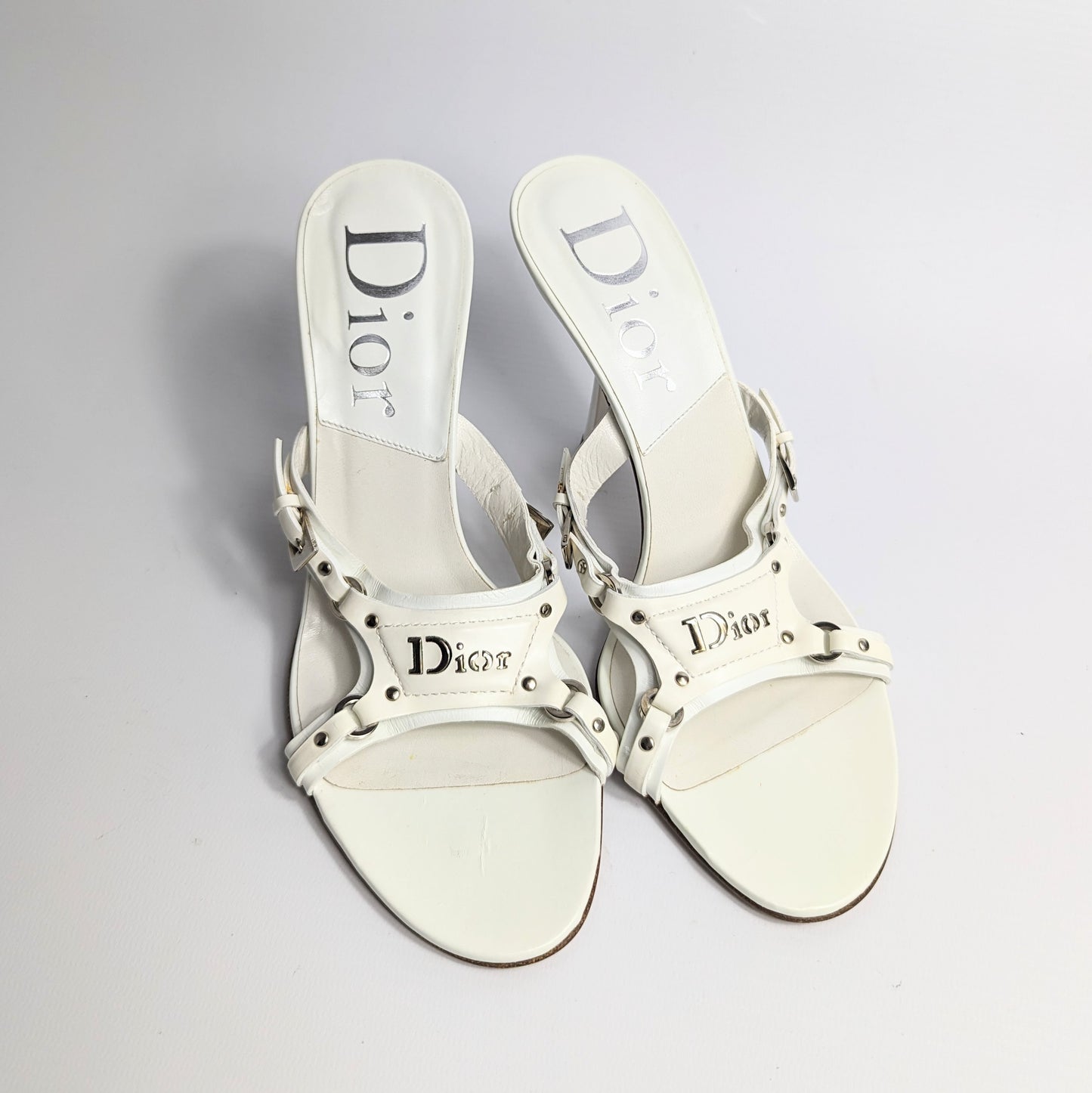 Mules Dior blanche bondage - FR36.5| UK3.5|US6,5
