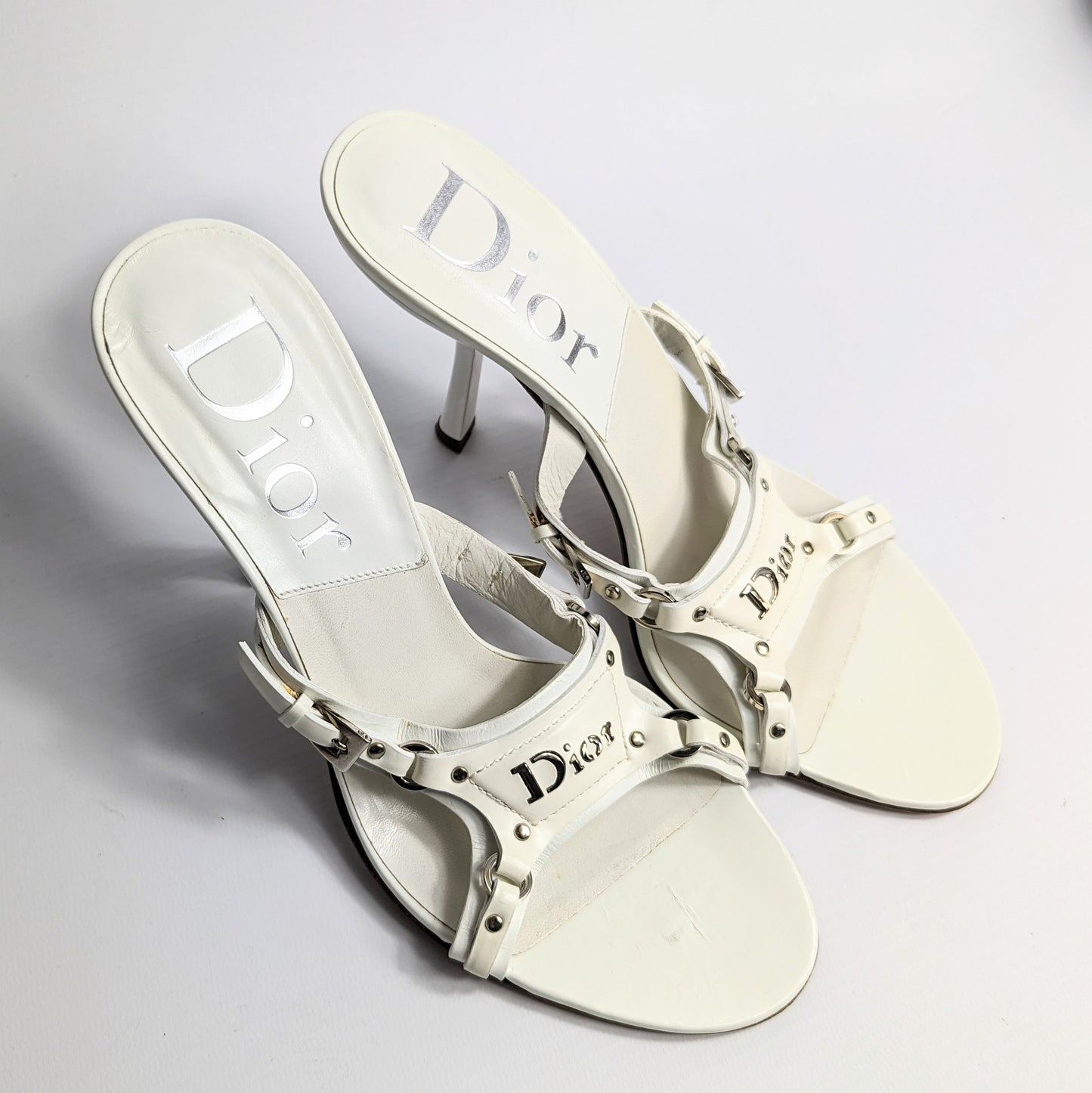 Mules Dior blanche bondage - FR36.5| UK3.5|US6,5