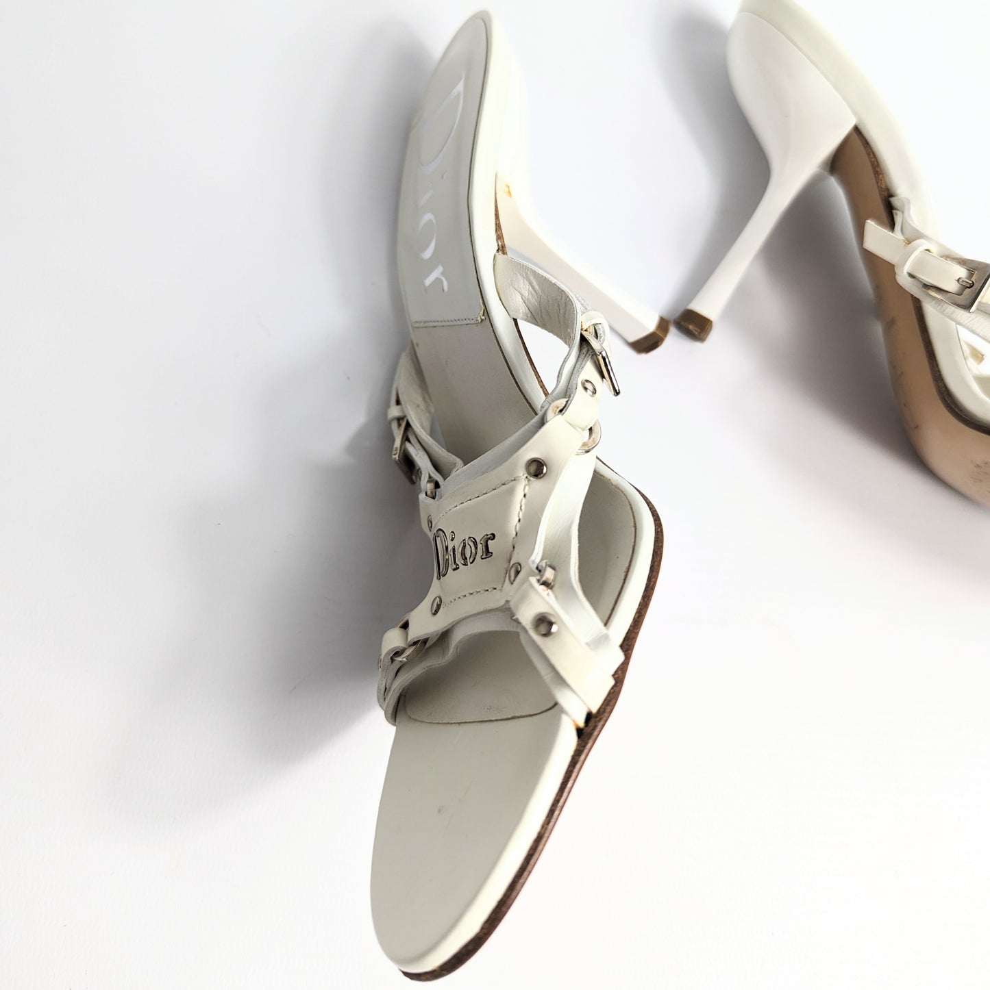Mules Dior blanche bondage - FR36.5| UK3.5|US6,5