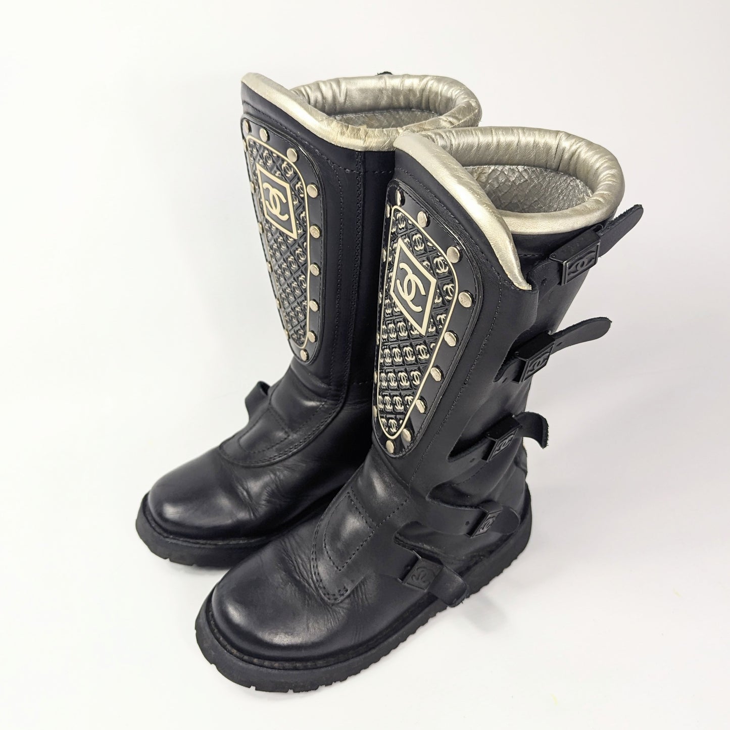 Chanel Winter 2003 Biker Boots - EU38|UK5|US7