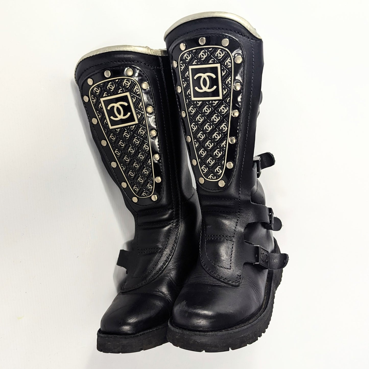 Chanel Winter 2003 Biker Boots - EU38|UK5|US7