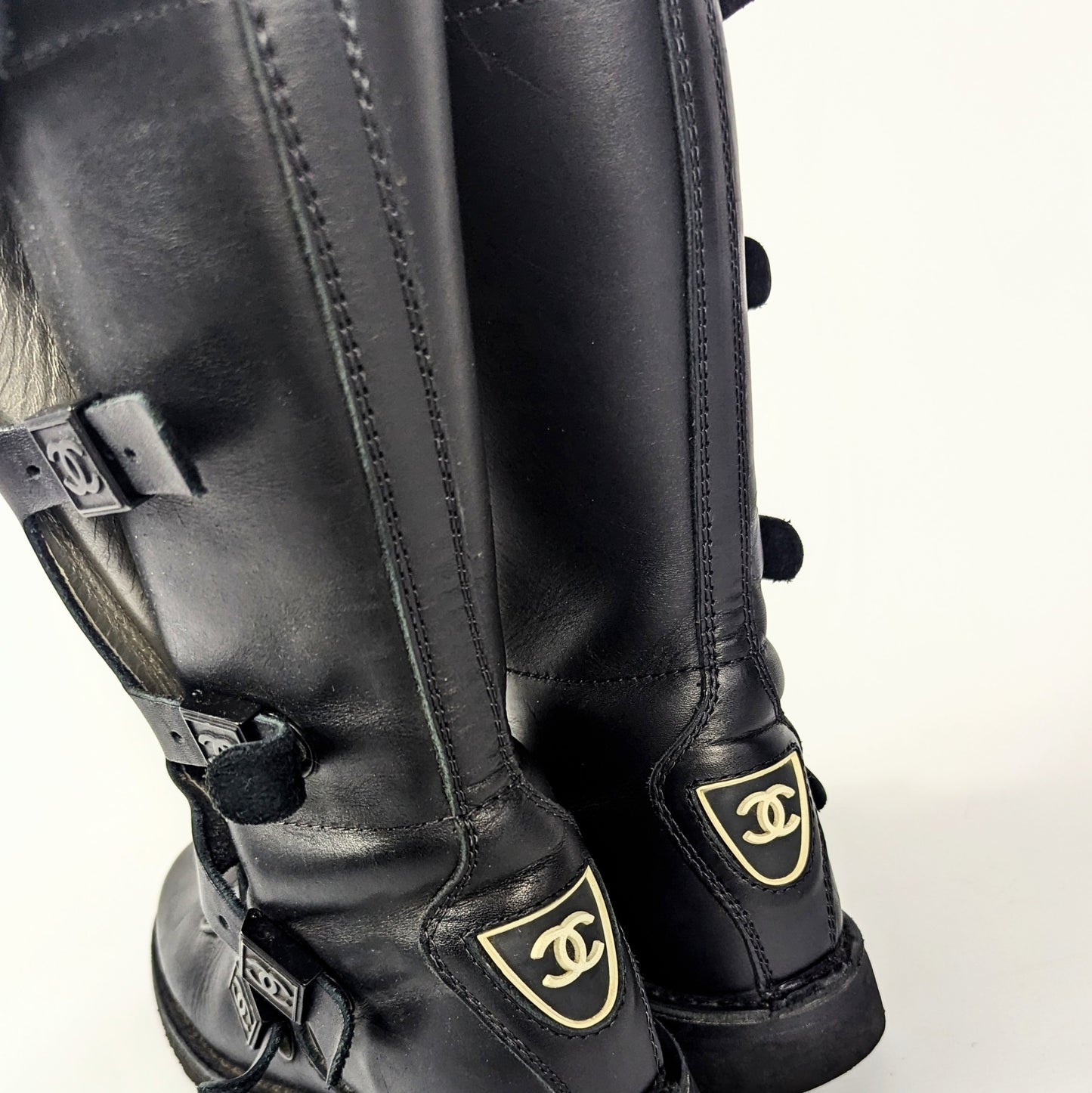 Chanel Winter 2003 Biker Boots - EU38|UK5|US7