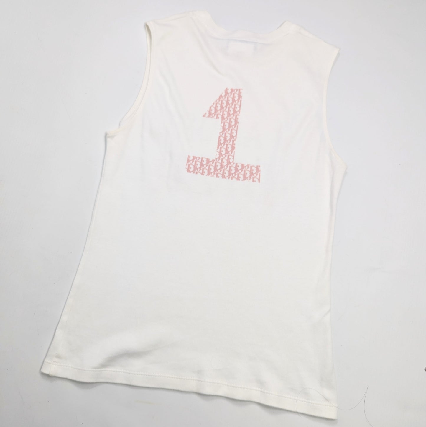 I love Dior tank top white pink