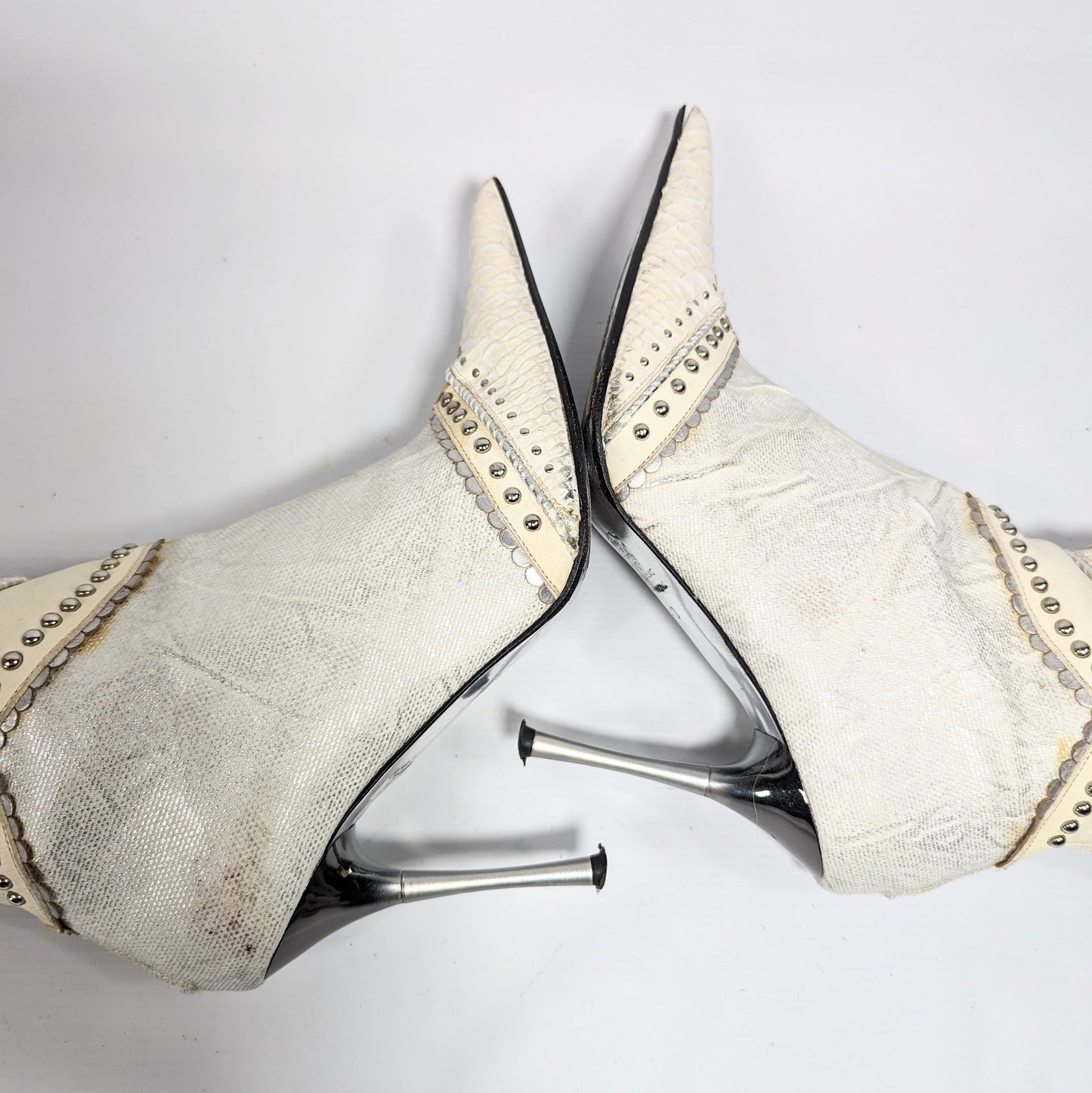 White El Dantes "crown" boots - EU40|7UK|9US