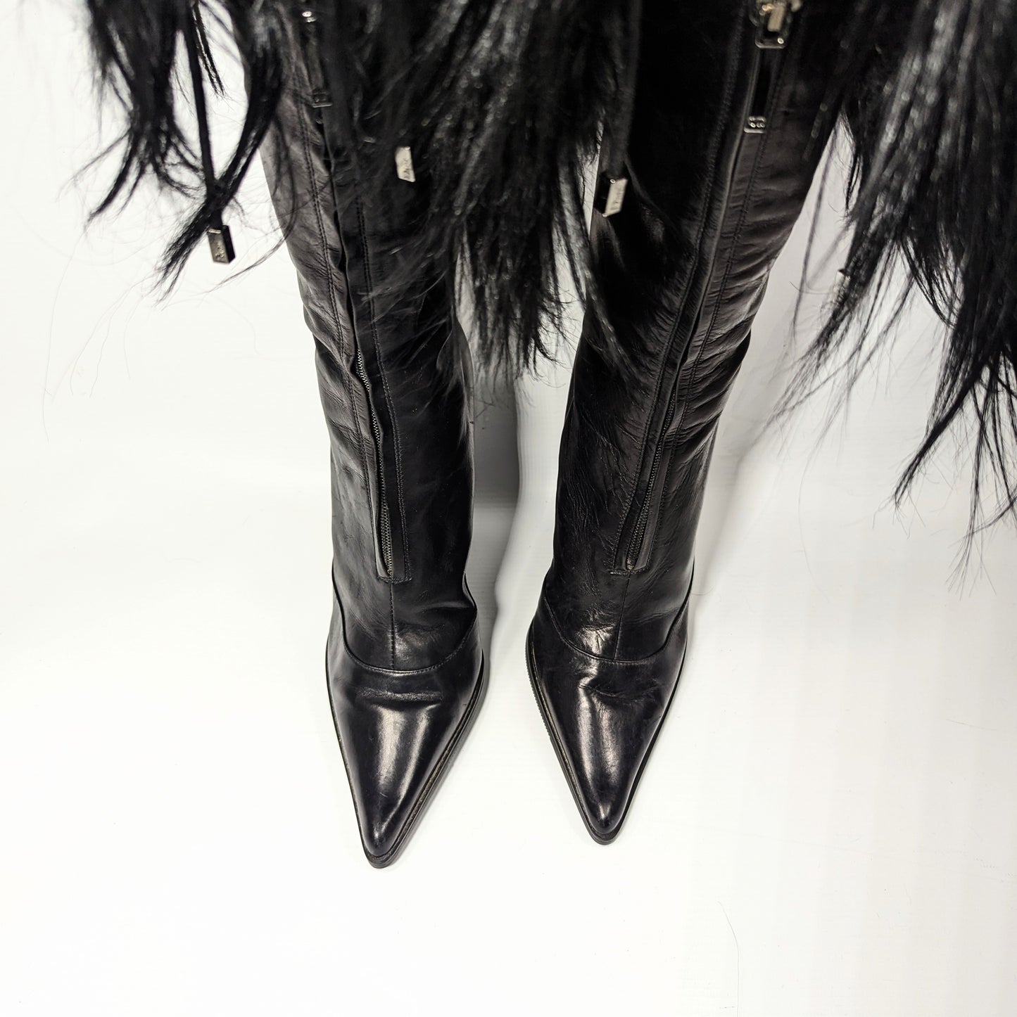 New Dior by Galliano Boots with Ponytail Hair - EU40.5|UK7.5|US9.5
