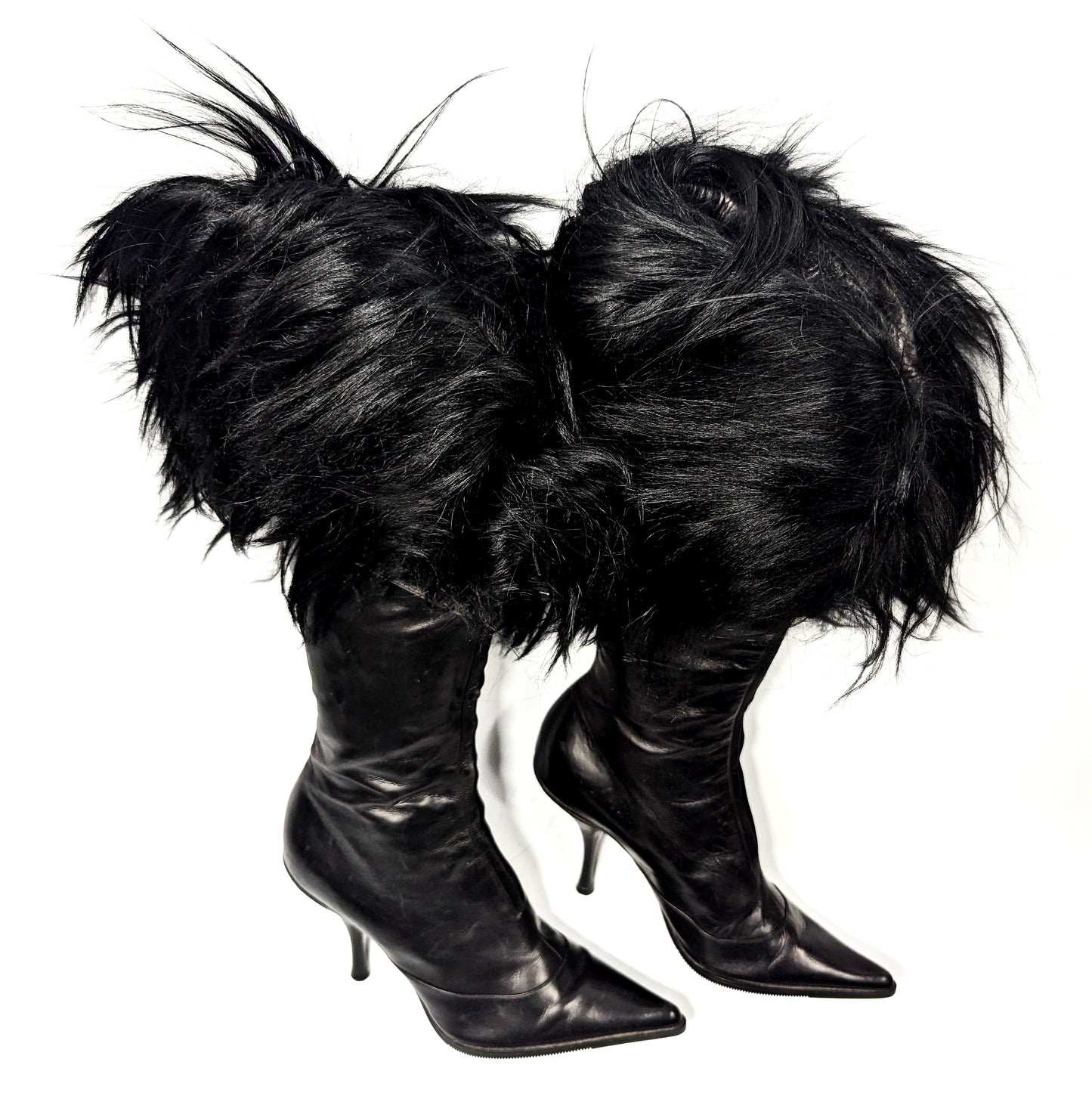 New Dior by Galliano Boots with Ponytail Hair - EU40.5|UK7.5|US9.5