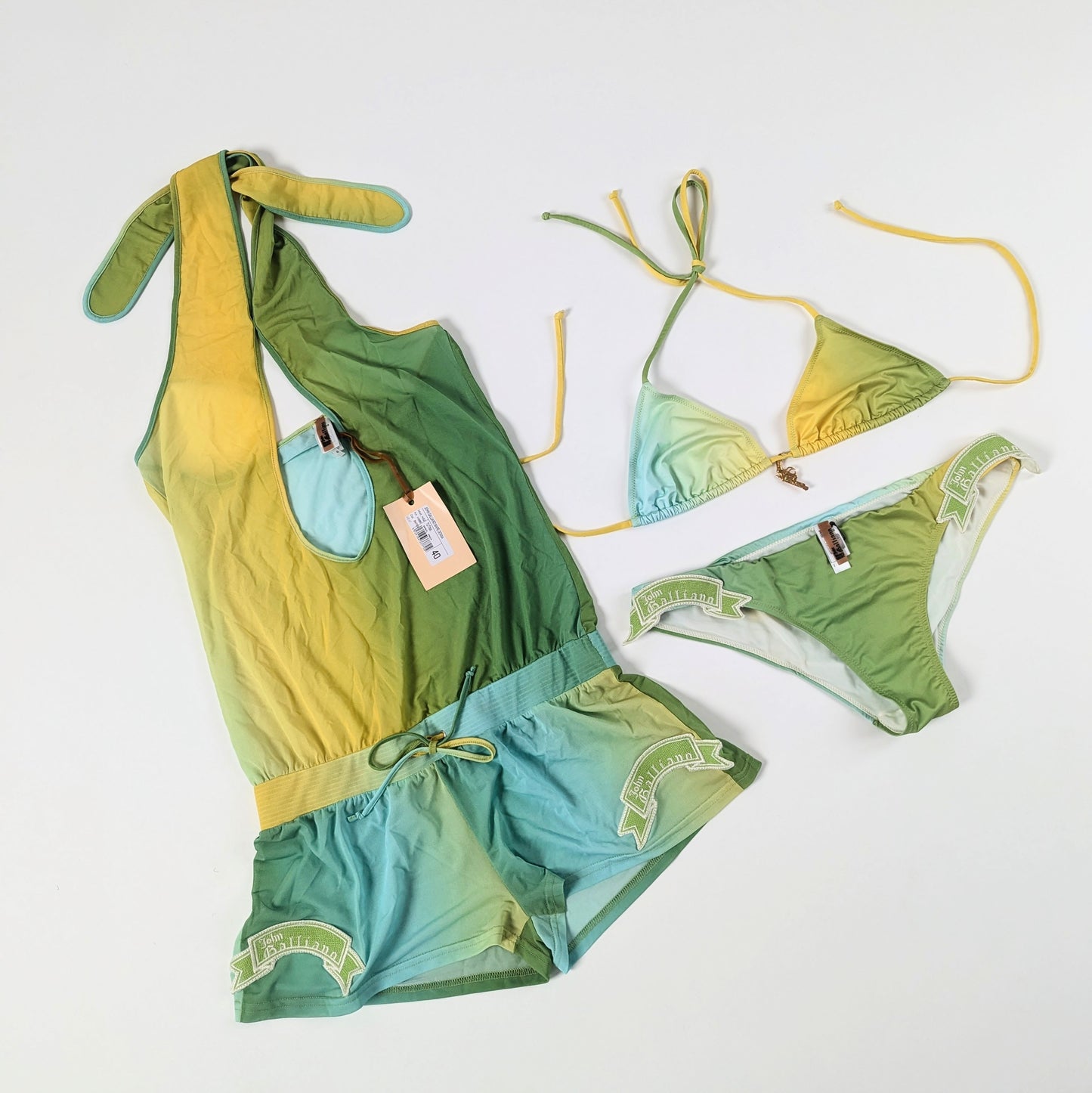 John Galliano playsuit and swimsuit