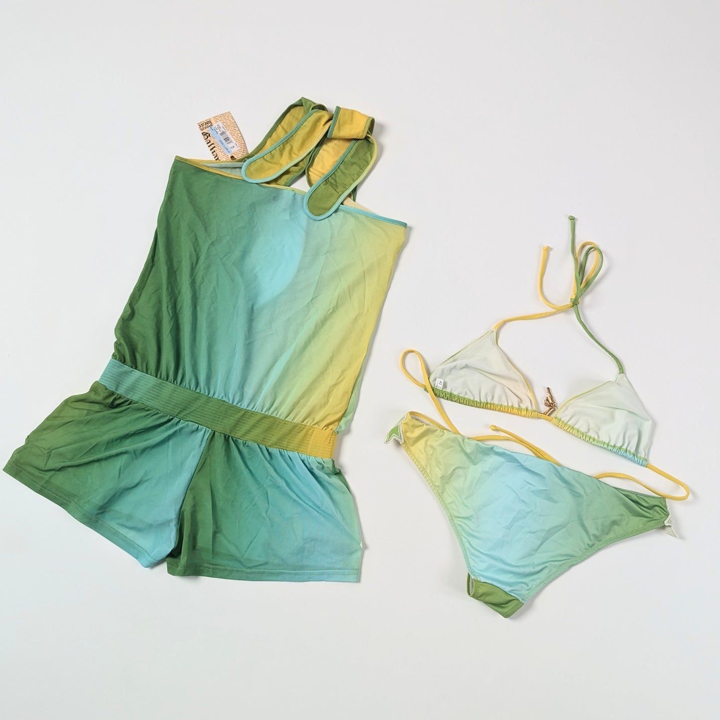 John Galliano playsuit and swimsuit
