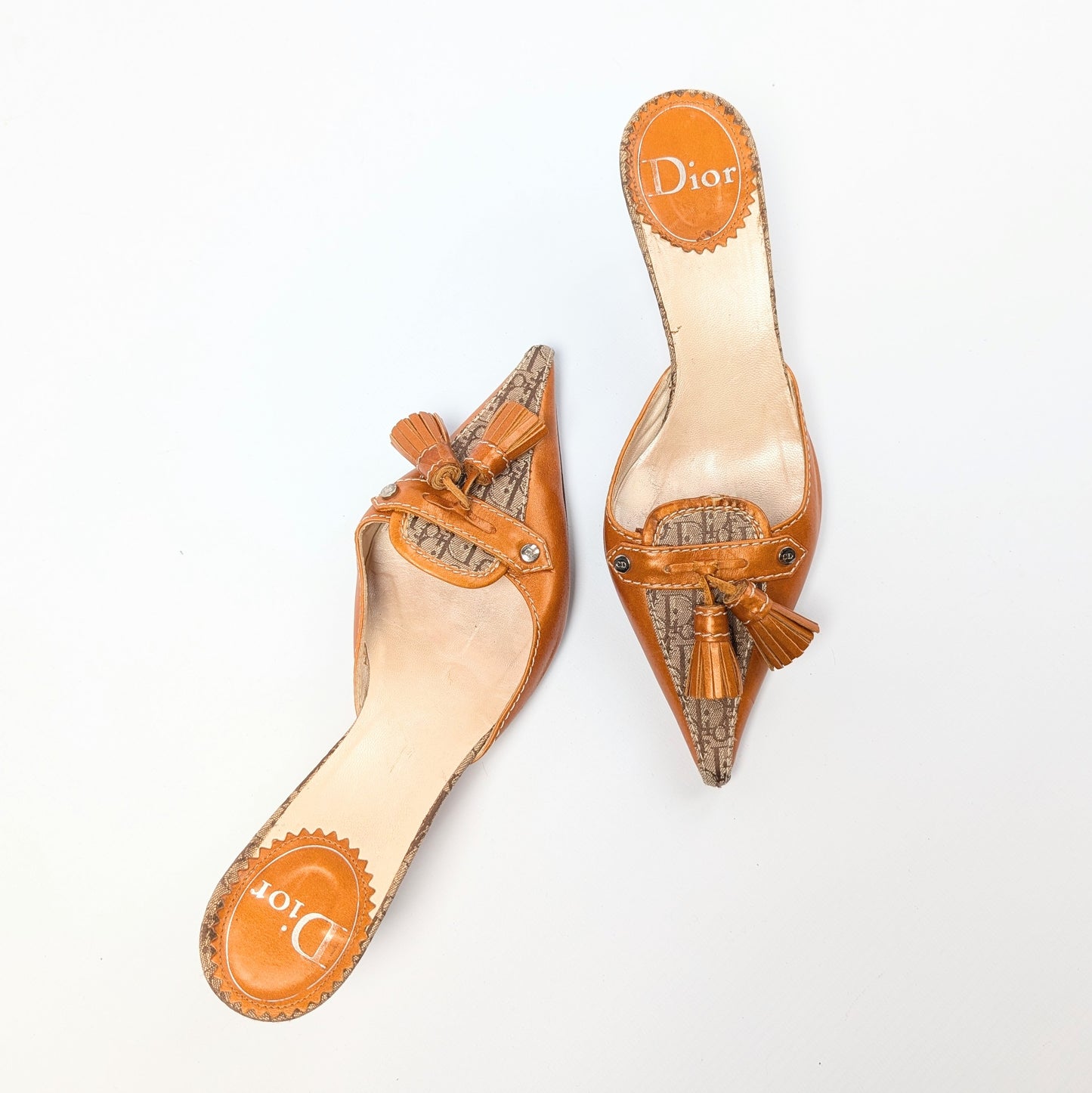 Dior Monogram mules - EU37|UK4|US6