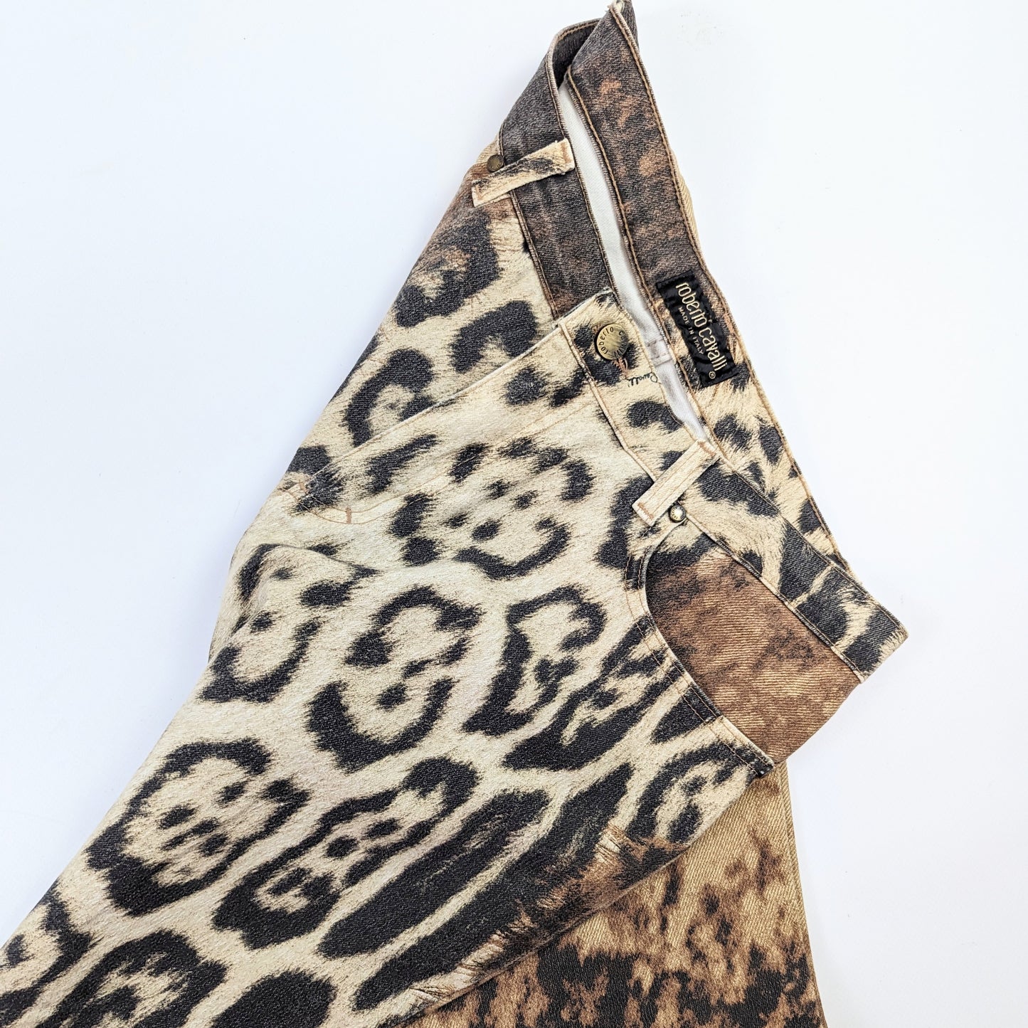 Roberto Cavalli animal print jeans - M
