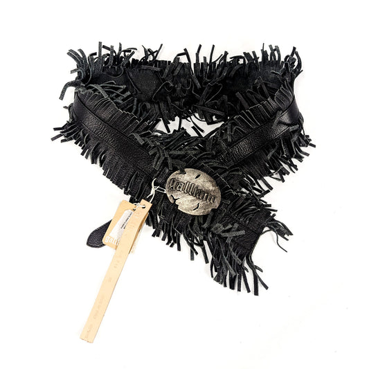 Galliano fringed belt
