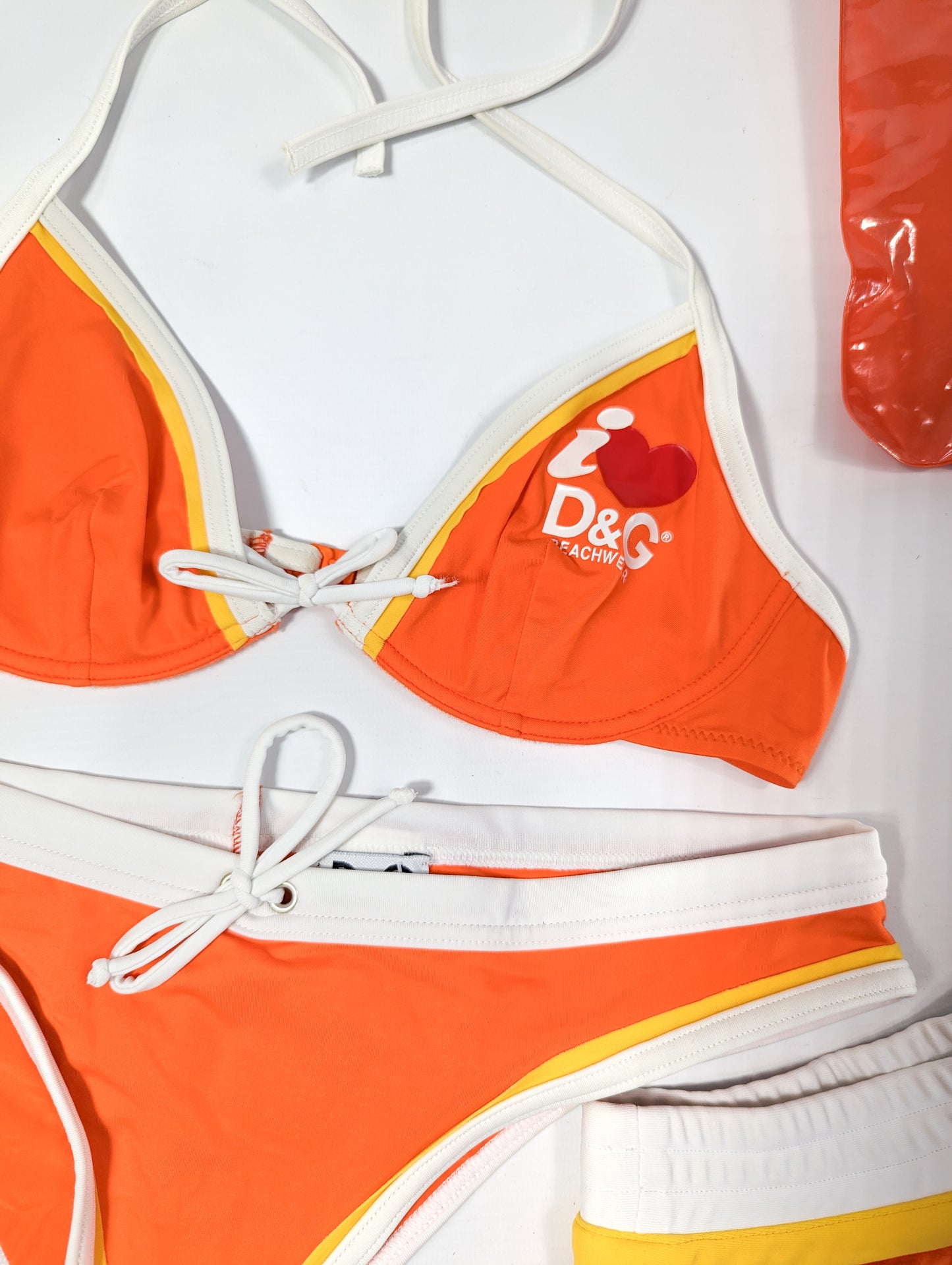 Dolce & Gabbana “I love DG” swimsuit and shorts set