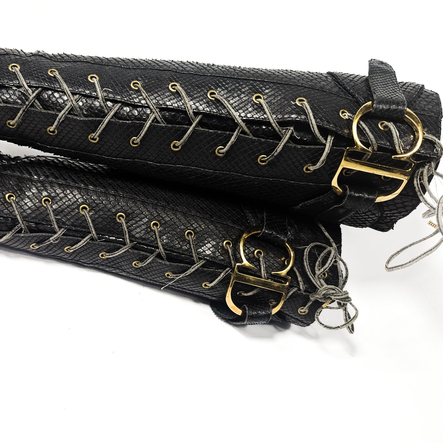 Dior by Galliano Fall 2000 Python Buckle Boots - EU37.5|UK4.5|US6.5