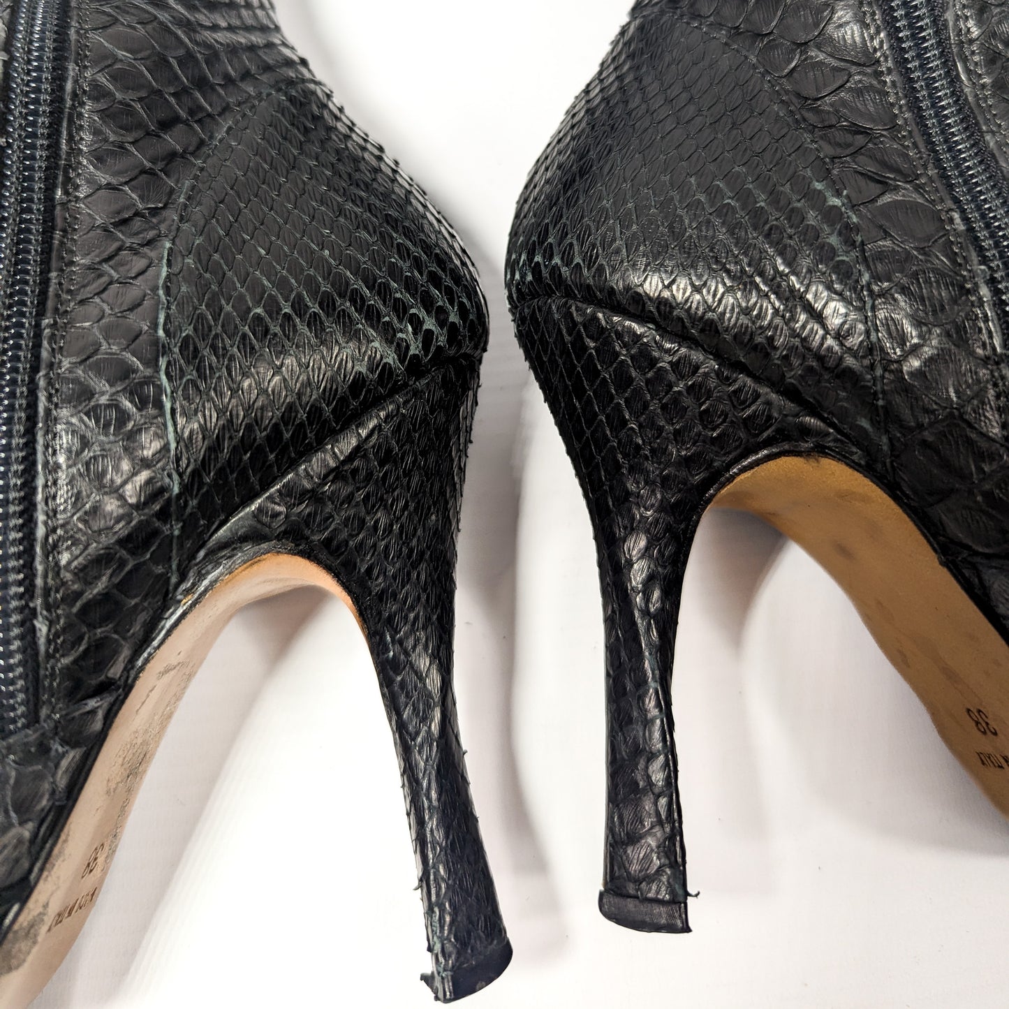 Dior by Galliano Fall 2000 Python Buckle Boots - EU37.5|UK4.5|US6.5