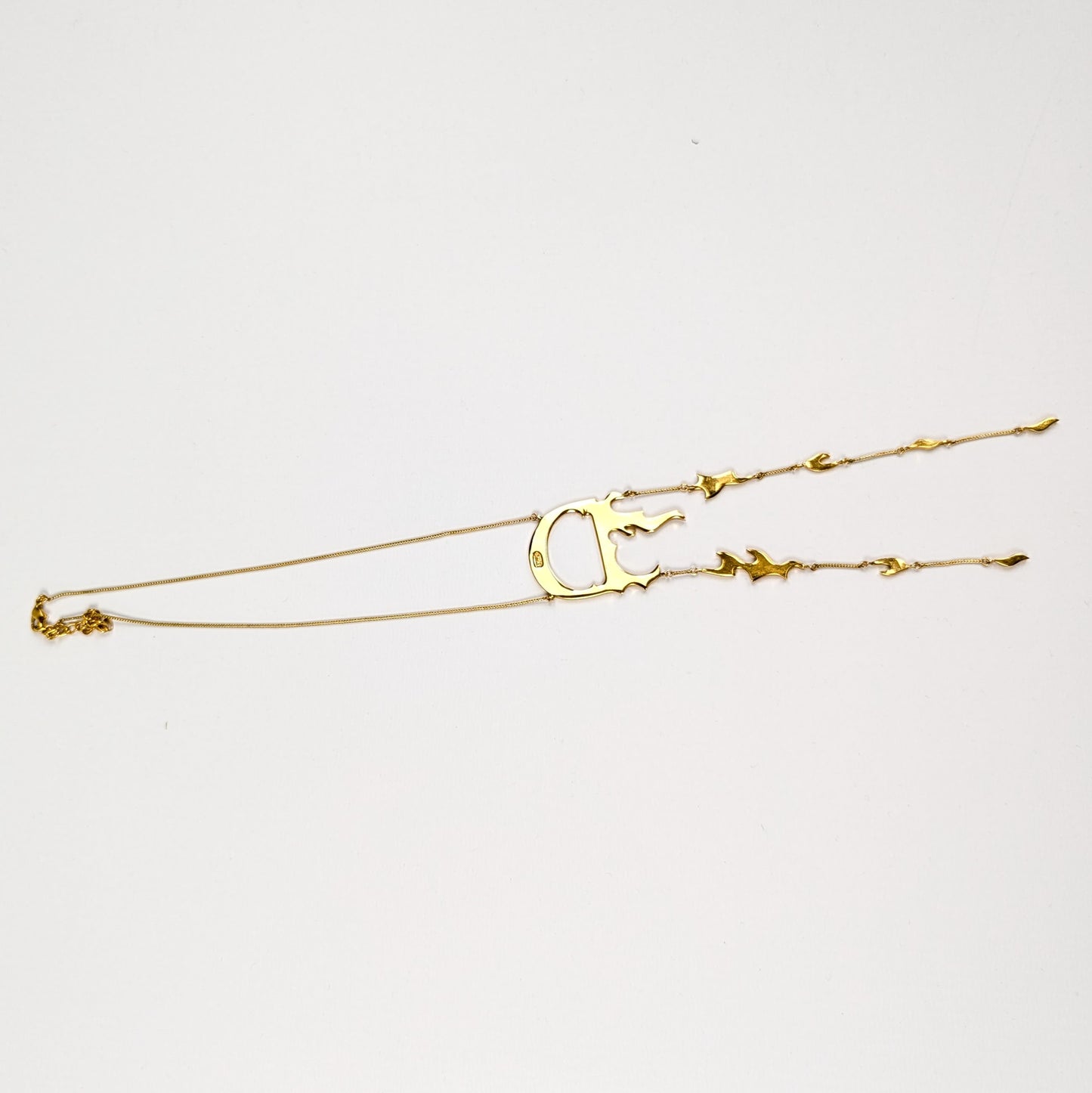 Dior necklace by Galliano gold “Flame”