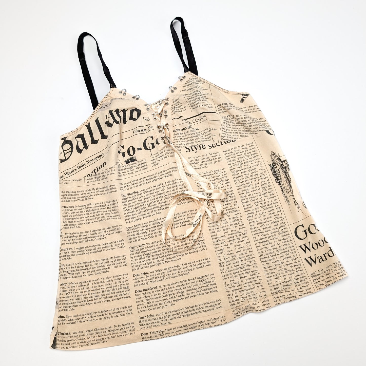 Galliano “Gazette” tank top