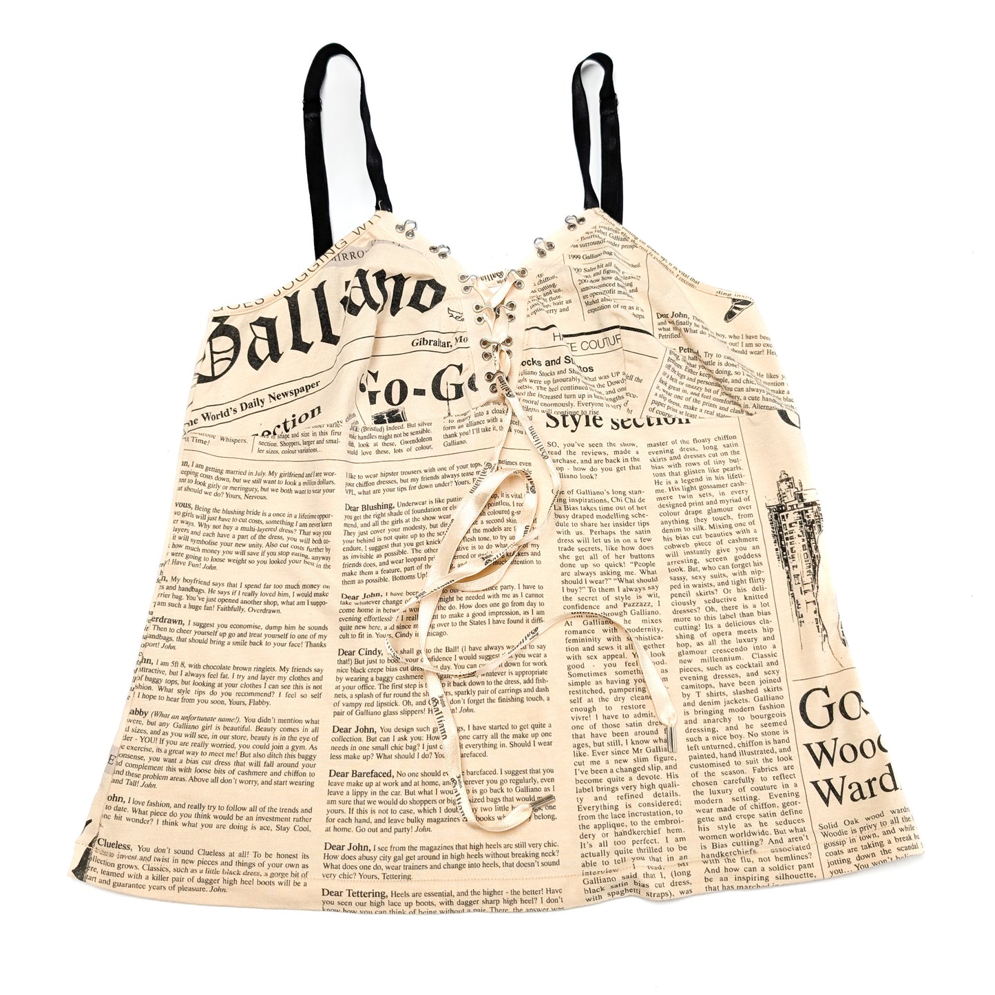 Galliano “Gazette” tank top