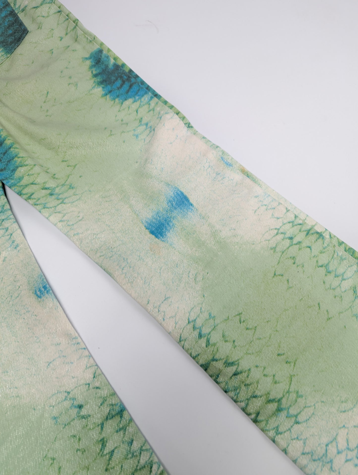 Roberto Cavalli Green Python Print Jeans - M