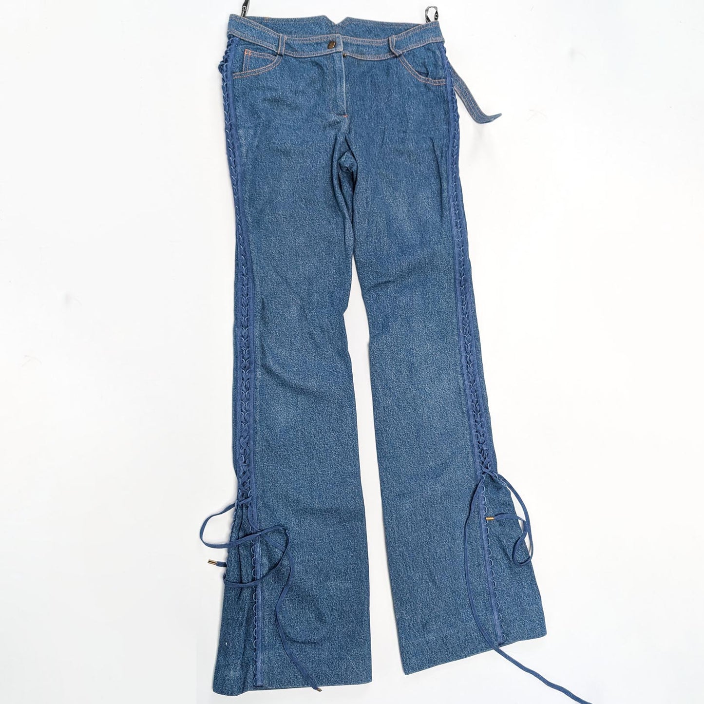 Dior by Galliano denim pants with plaque
