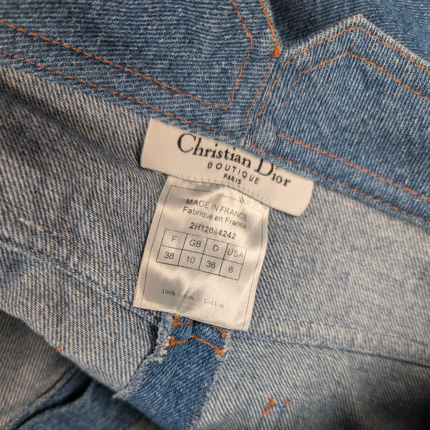 Dior by Galliano denim pants with plaque