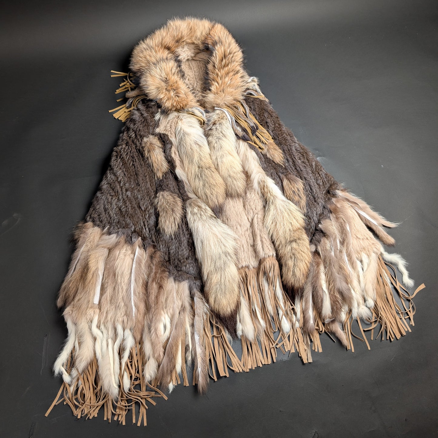 Vintage fur dress cape