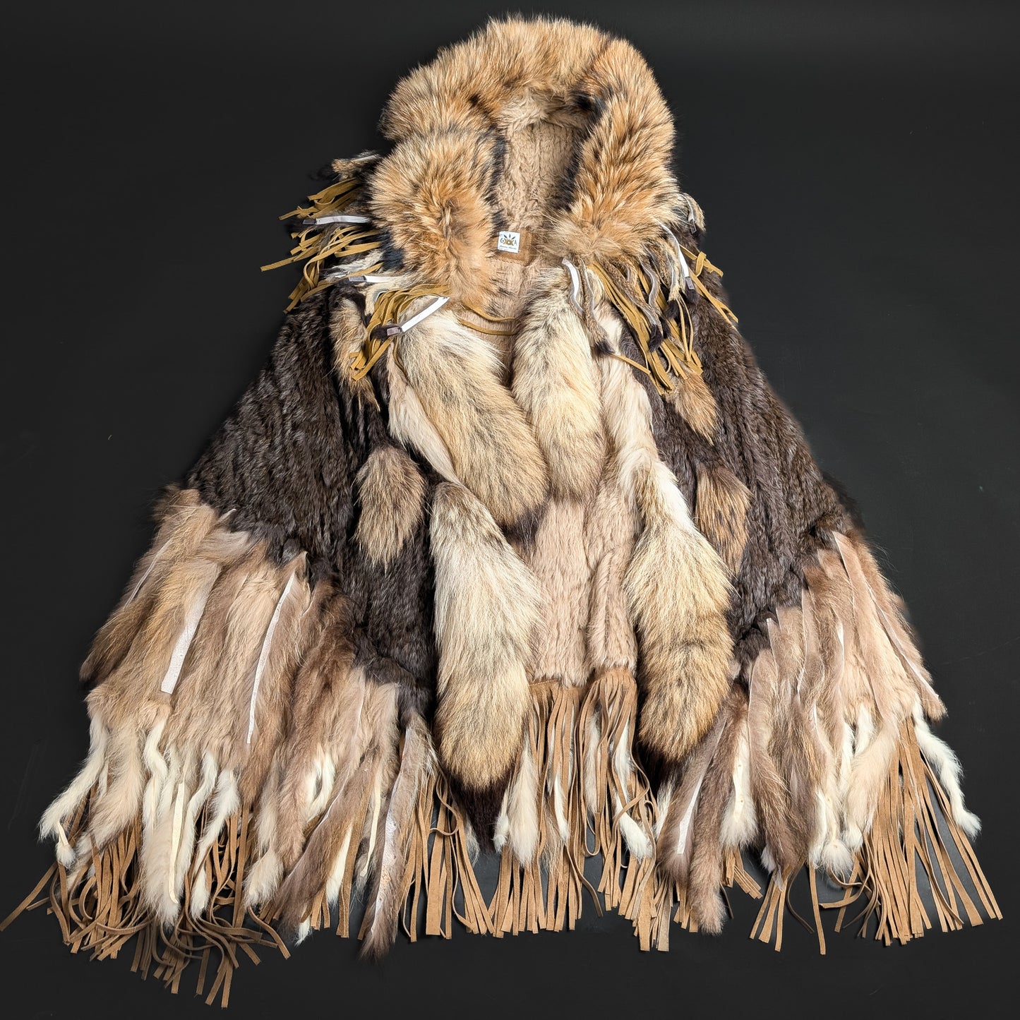 Vintage fur dress cape