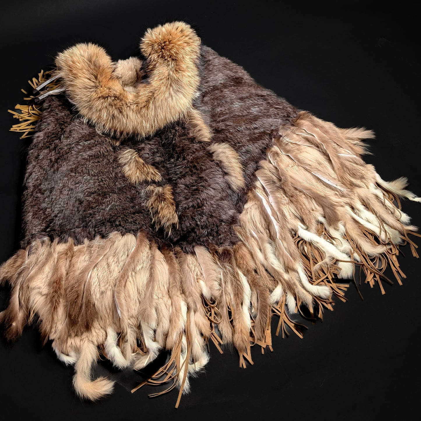Vintage fur dress cape