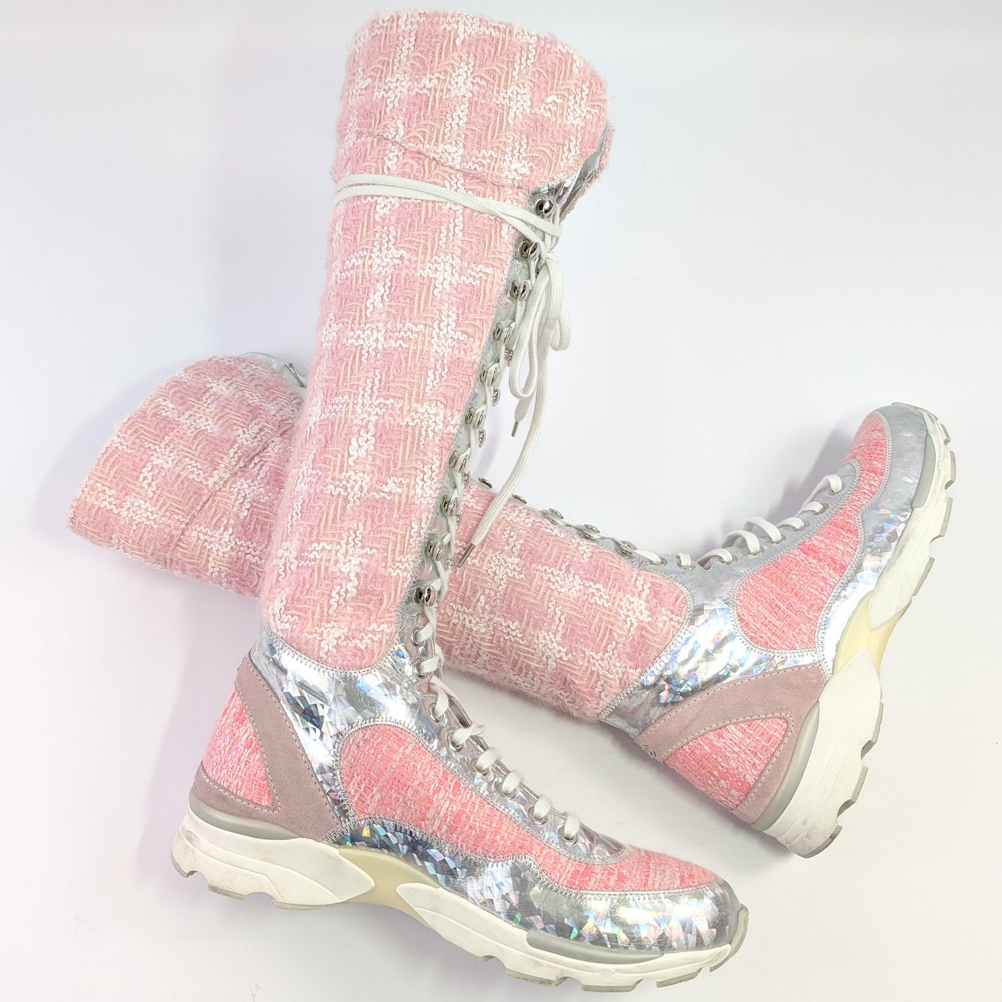 Chanel tweed sport boots F/W 2015 EU39,5|UK6,5|US8,5