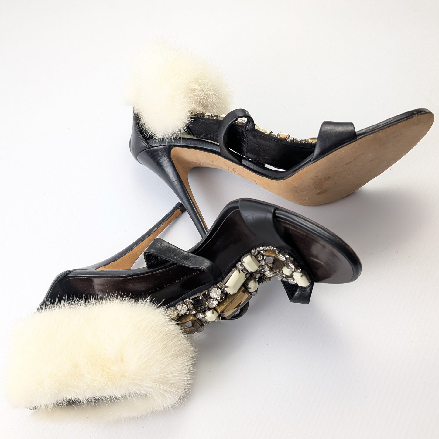 Giuseppe Zanotti fur sandals - EU40|UK7|US9
