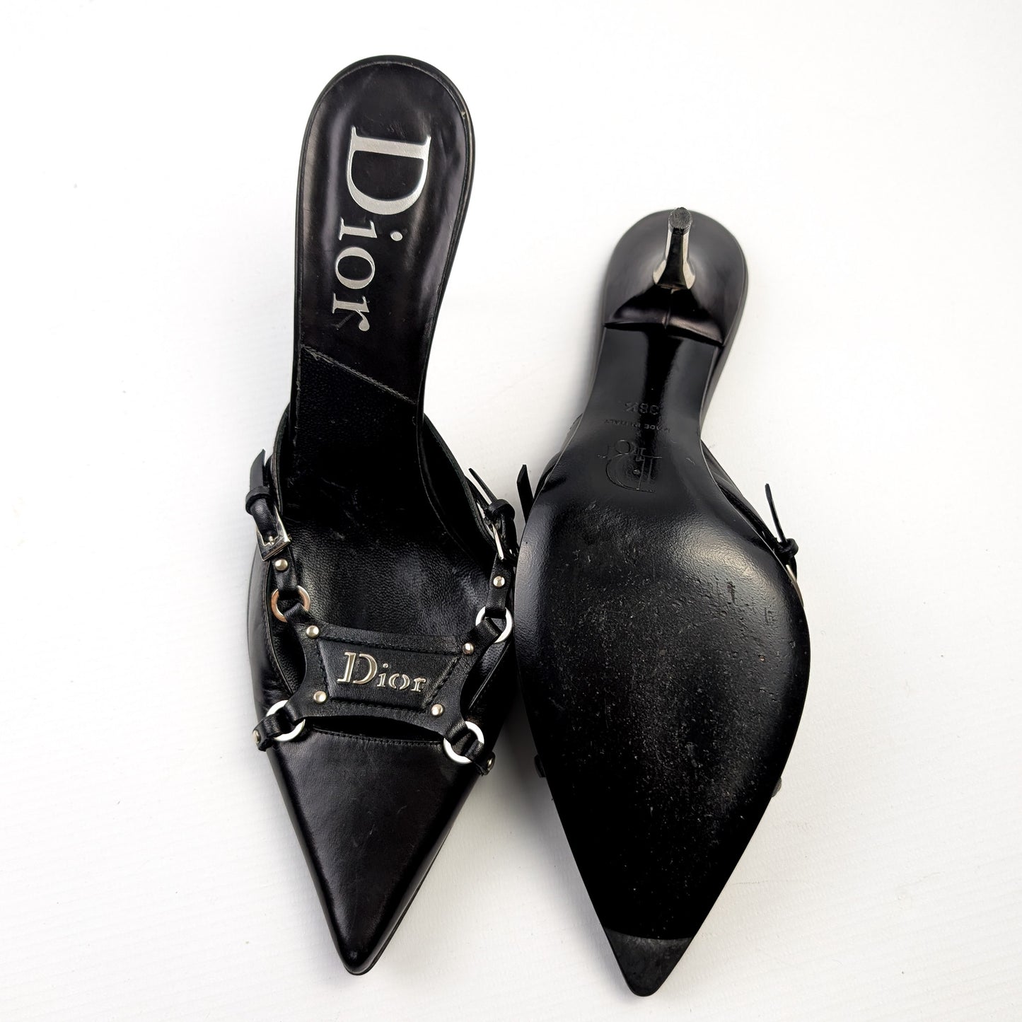 Dior mules by Galliano bondage F/W 2003 - FR38.5|UK5.5|US6.5
