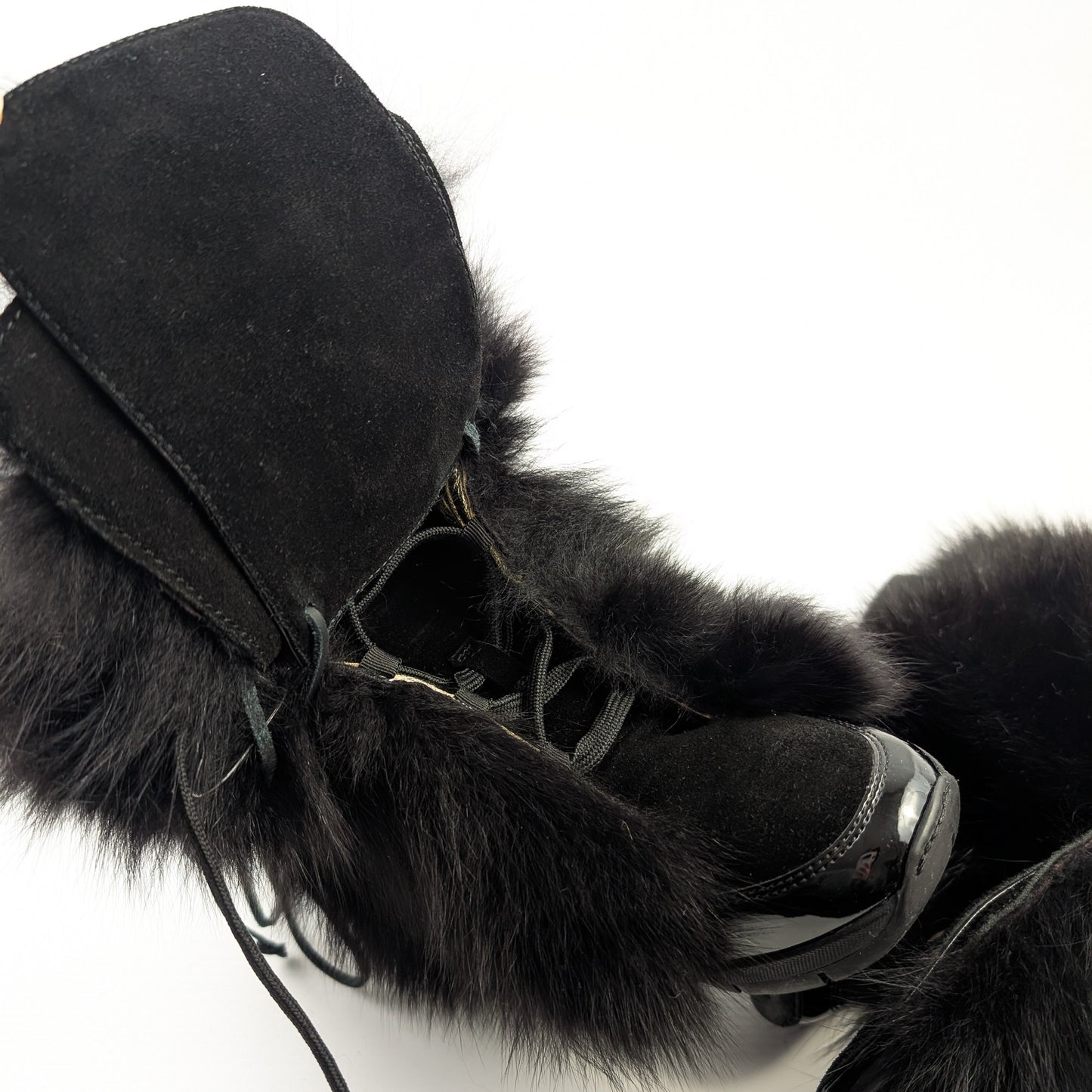 Dsquared2 fur wedge sneakers - EU36|3UK|5US