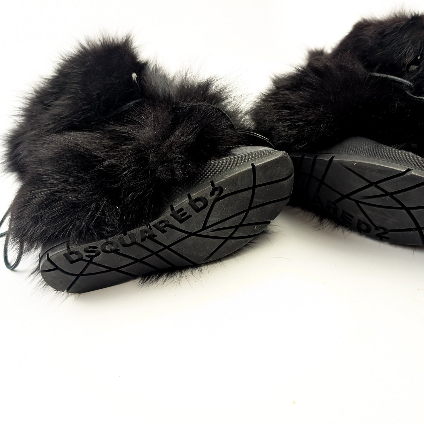 Dsquared2 fur wedge sneakers - EU36|3UK|5US
