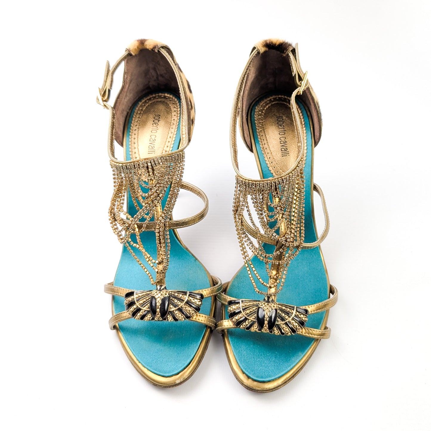 Roberto Cavalli jeweled sandals- EU38|UK5|US6