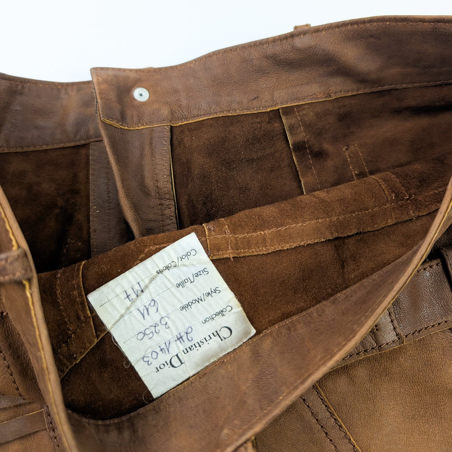 Dior by Galliano leather skirt
