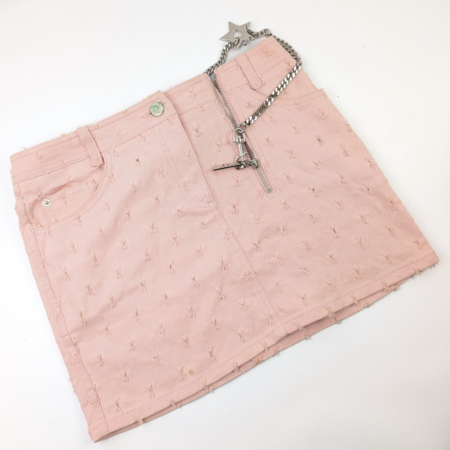 Dior pink pique skirt by Galliano