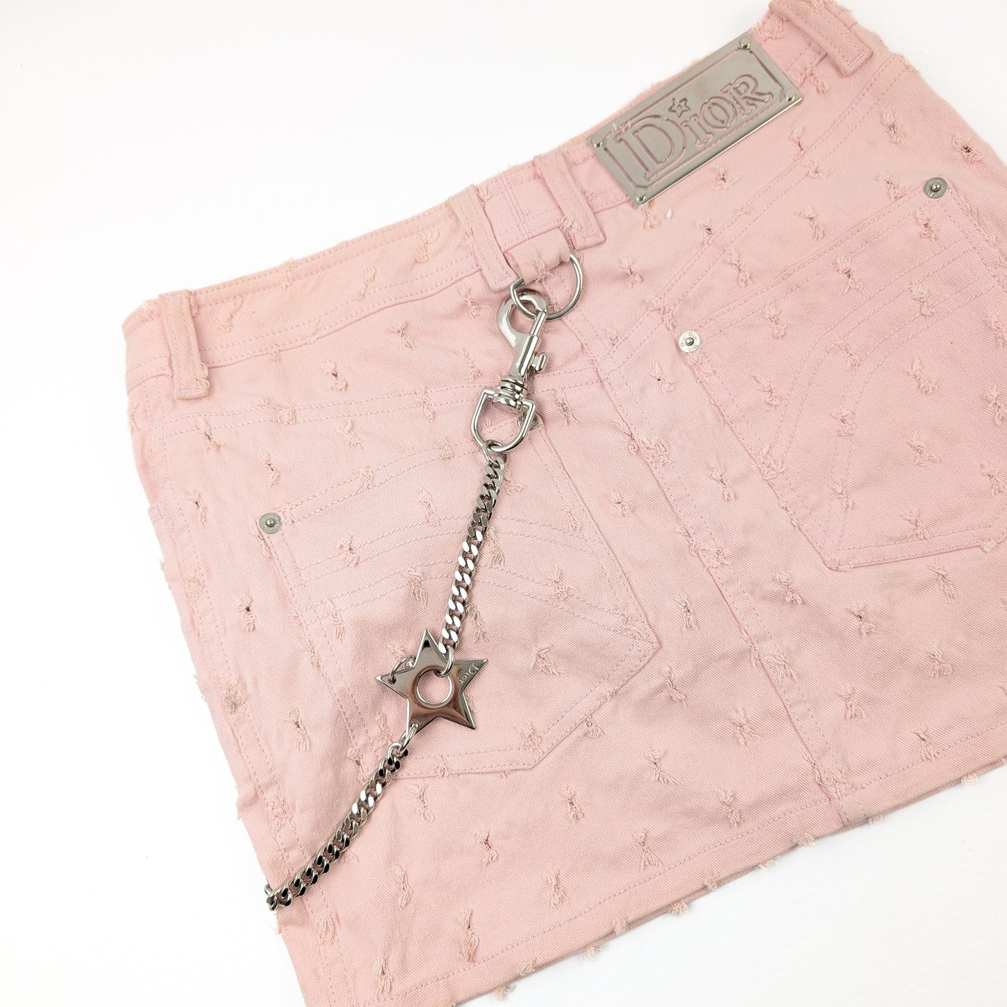 Dior pink pique skirt by Galliano