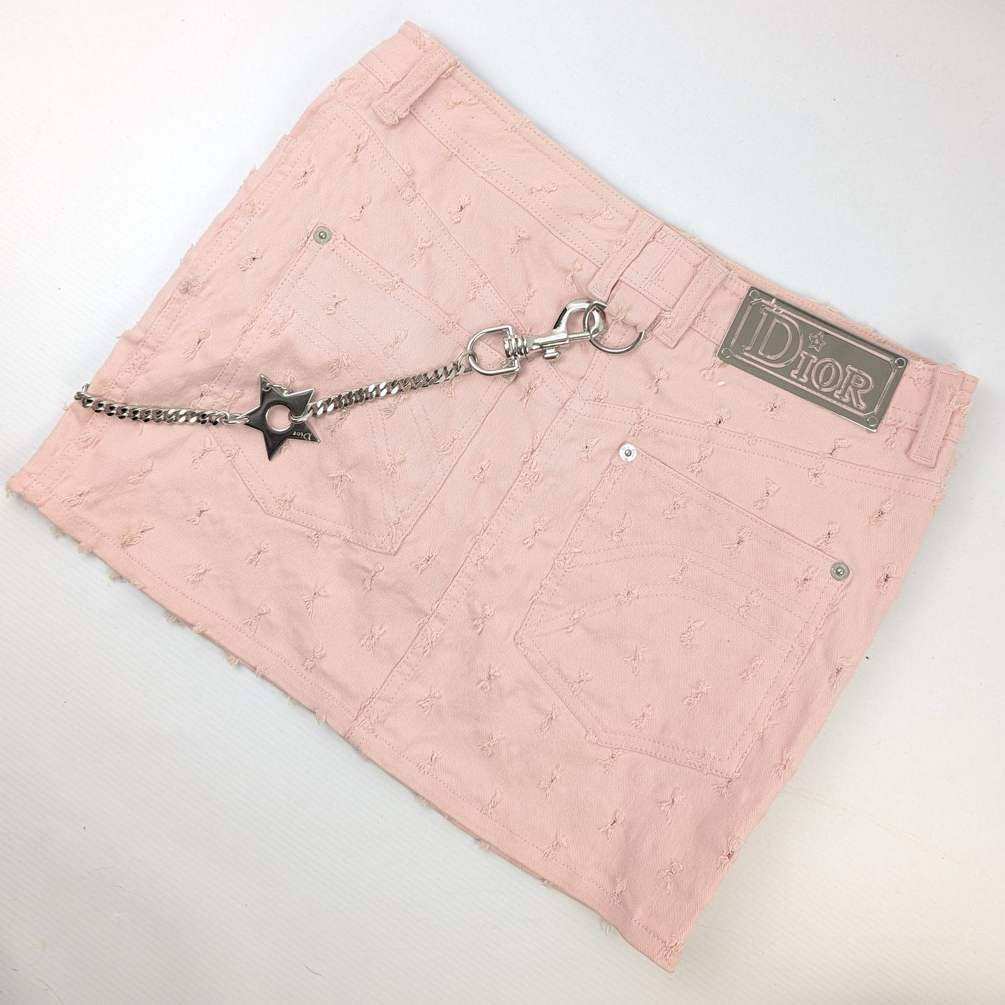 Dior pink pique skirt by Galliano