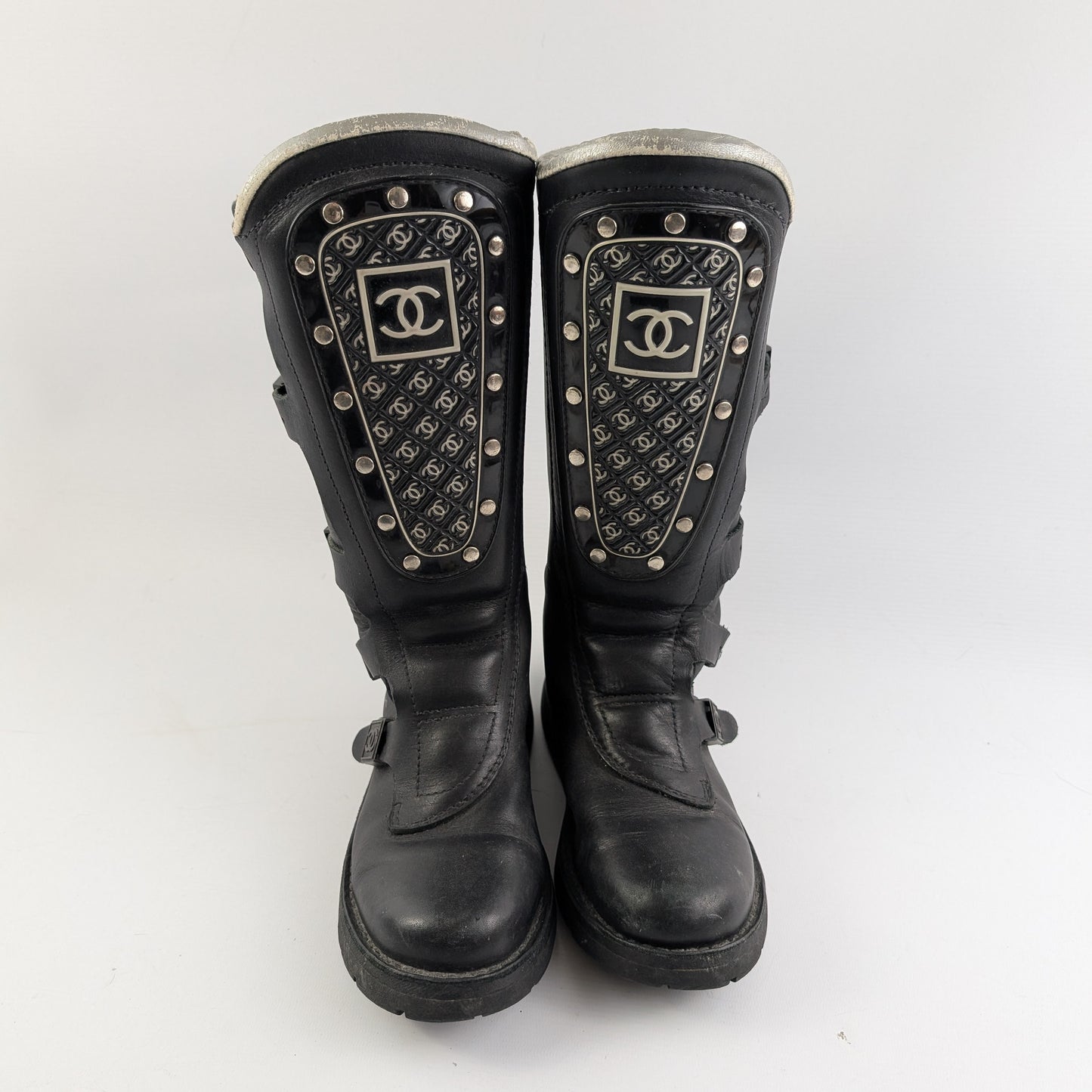 Chanel Winter 2003 Biker Boots - EU40|UK7|US9