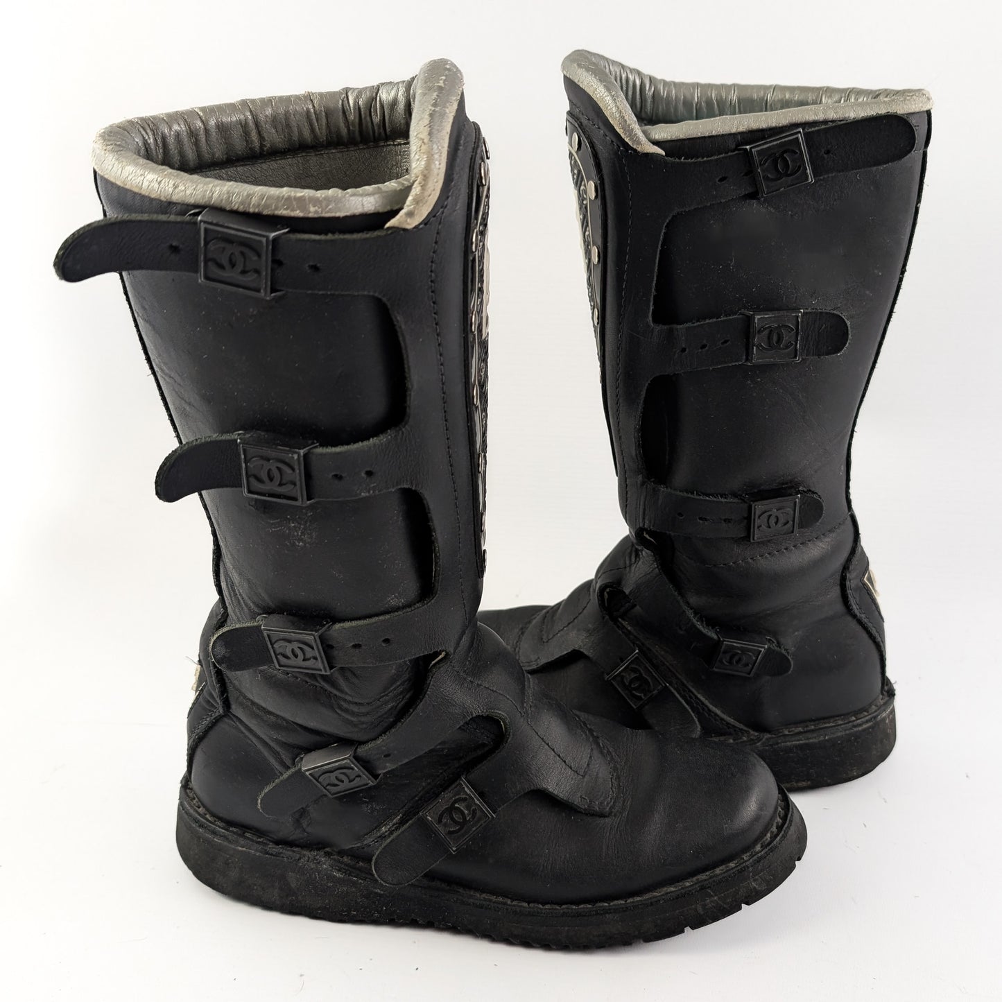 Chanel Winter 2003 Biker Boots - EU40|UK7|US9