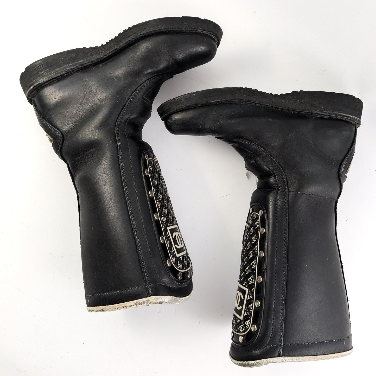 Chanel Winter 2003 Biker Boots - EU40|UK7|US9